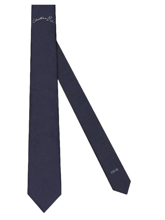 Handwriting Logo Tie Navy - DIOR - BALAAN 1