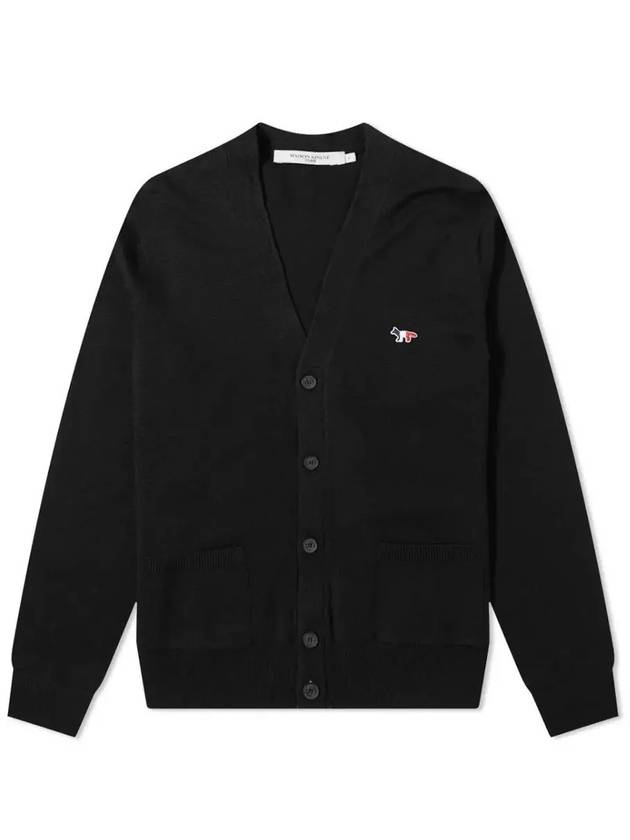 Tricolor Fox Patch Classic Cardigan Black - MAISON KITSUNE - BALAAN 2