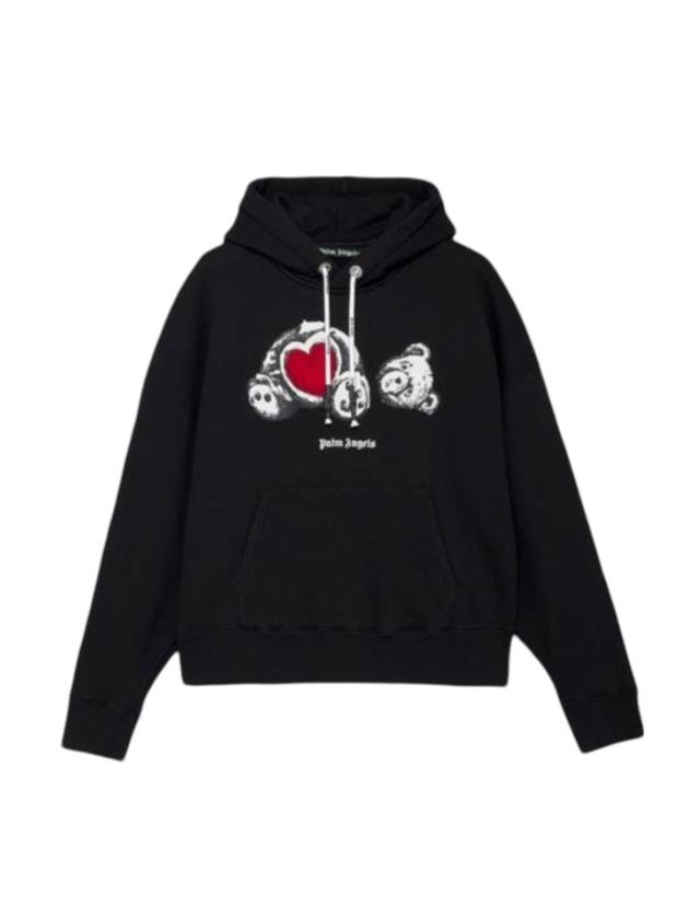 Bear Love Hoodie Black - PALM ANGELS - BALAAN 1