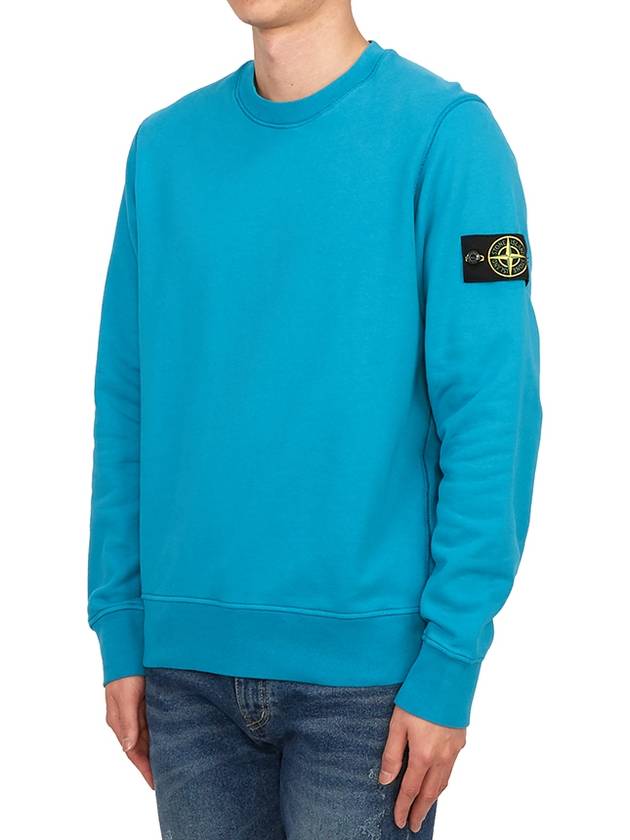 Compass Patch Crew Neck Sweatshirt Blue - STONE ISLAND - BALAAN 3