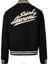 Teddy Wool Bomber Jacket  Black - SAINT LAURENT - BALAAN 4