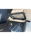 Gold Hardware Chain Lambskin Cosmetic Cross Bag Black - CHANEL - BALAAN 7