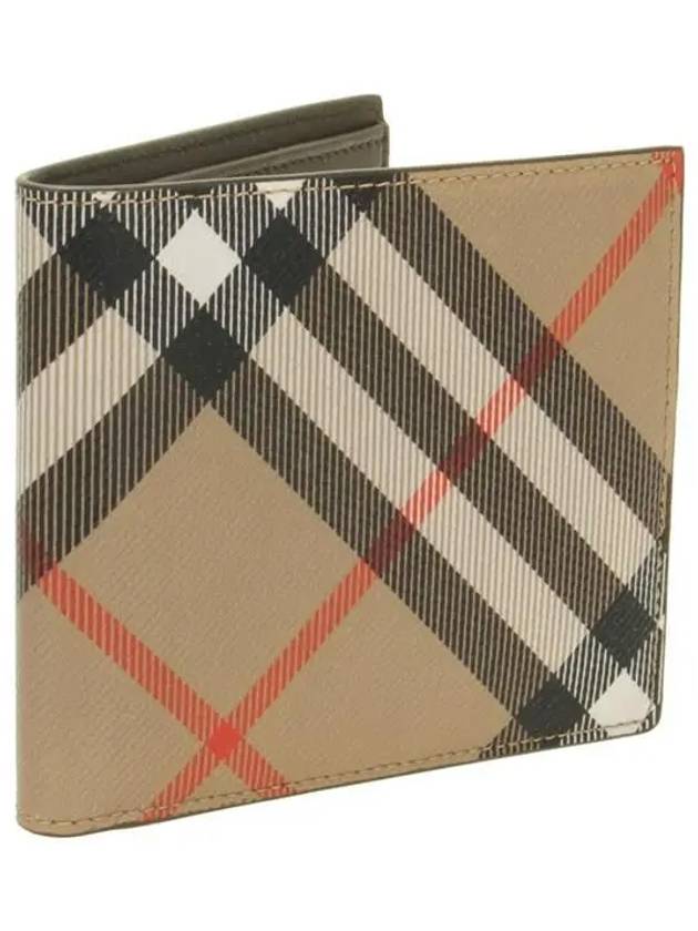 Check Half Wallet Beige - BURBERRY - BALAAN 3