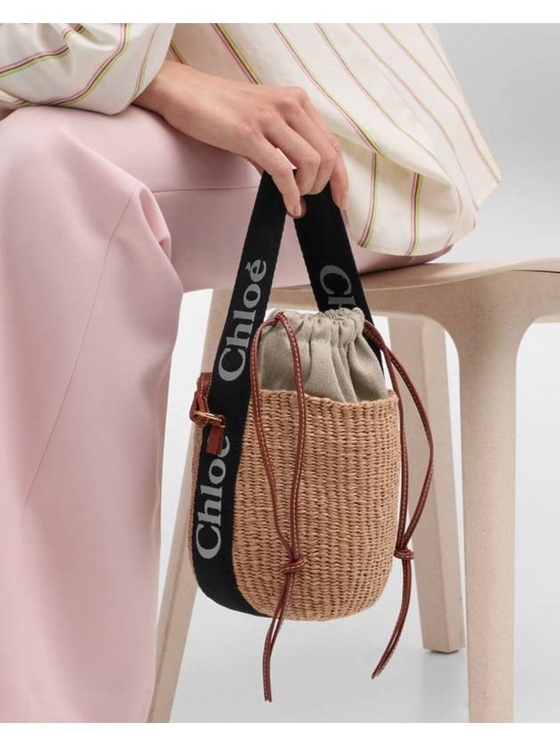 Small Woody Logo Bucket Bag Beige - CHLOE - BALAAN 3