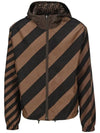 Men s Logo Reversible Windbreaker Brown Black - FENDI - BALAAN 1