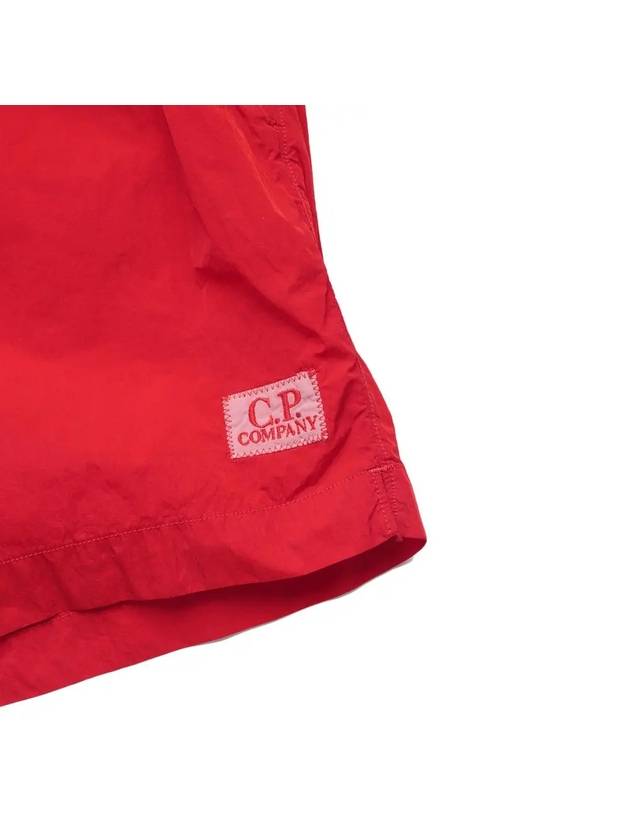 Men's Chrome Logo Patch Swim Shorts Red - CP COMPANY - BALAAN 5