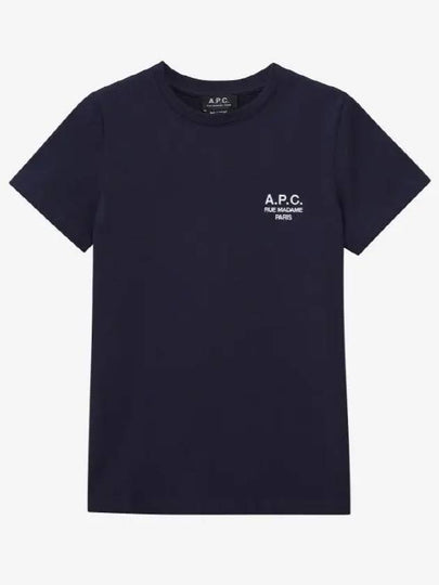 Denise Embroidered Short Sleeve T-shirt Navy - A.P.C. - BALAAN 2