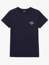 Denise Embroidered Short Sleeve T-shirt Navy - A.P.C. - BALAAN 3