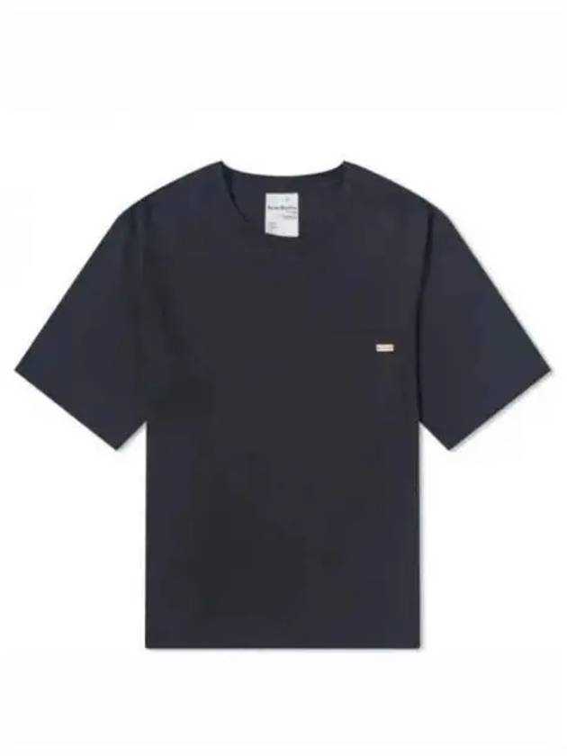 Logo Patch Short Sleeve T-Shirt Black - ACNE STUDIOS - BALAAN 2