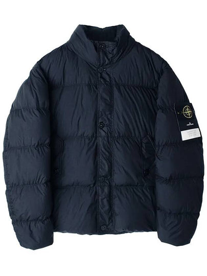 Garment Dyed Crinkle Reps Down Padding Navy - STONE ISLAND - BALAAN 2