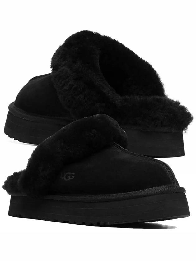 Women's Diskett Fleece Platform Slippers Black - UGG - BALAAN 2