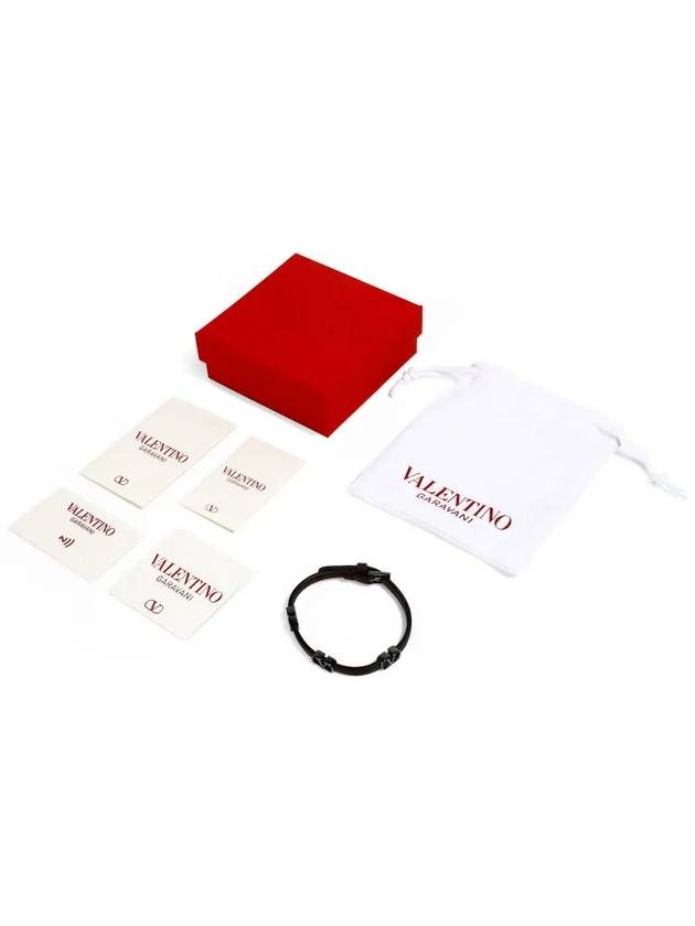 Garavani V logo leather bracelet brown - VALENTINO - BALAAN 5