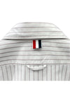 Oxford Armband Stripe Cotton Long Sleeve Shirt White - THOM BROWNE - BALAAN 5