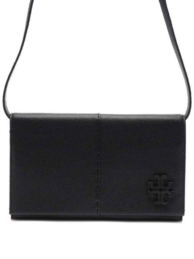 McGraw Leather Cross Bag Black - TORY BURCH - BALAAN 3