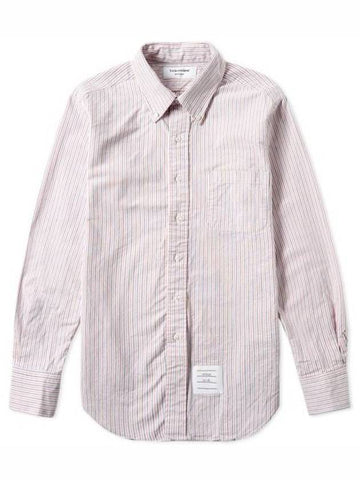 16SS Thom Browne Hidden Three Stripes Oxford Striped Shirt - THOM BROWNE - BALAAN 1