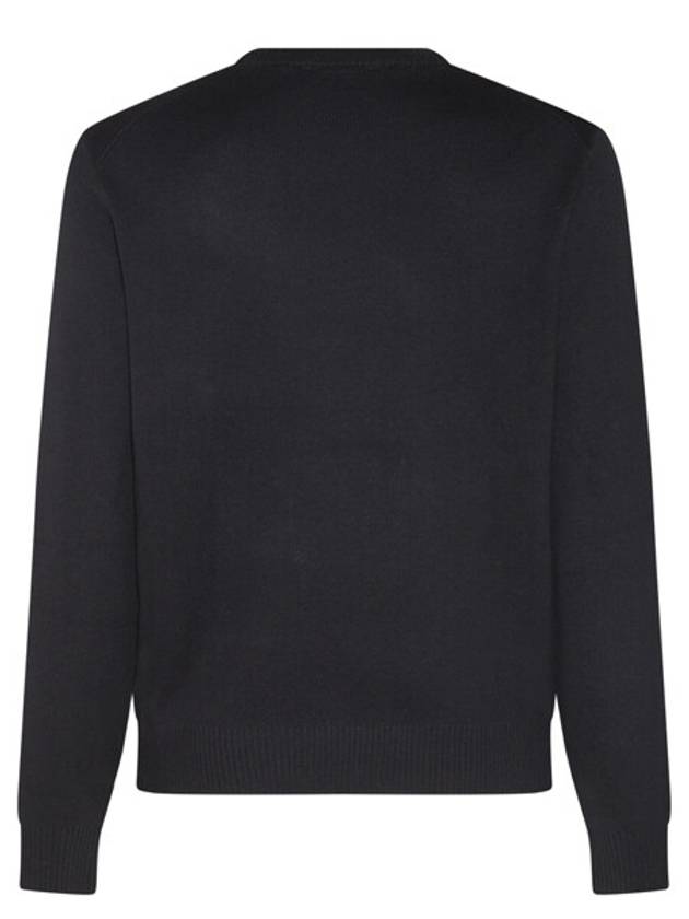 de Coeur Embroidery Crewneck Knit Top Black - AMI - BALAAN 3