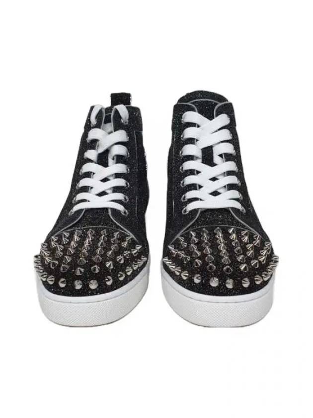 Lou Spike High Top Sneakers Black - CHRISTIAN LOUBOUTIN - BALAAN 3