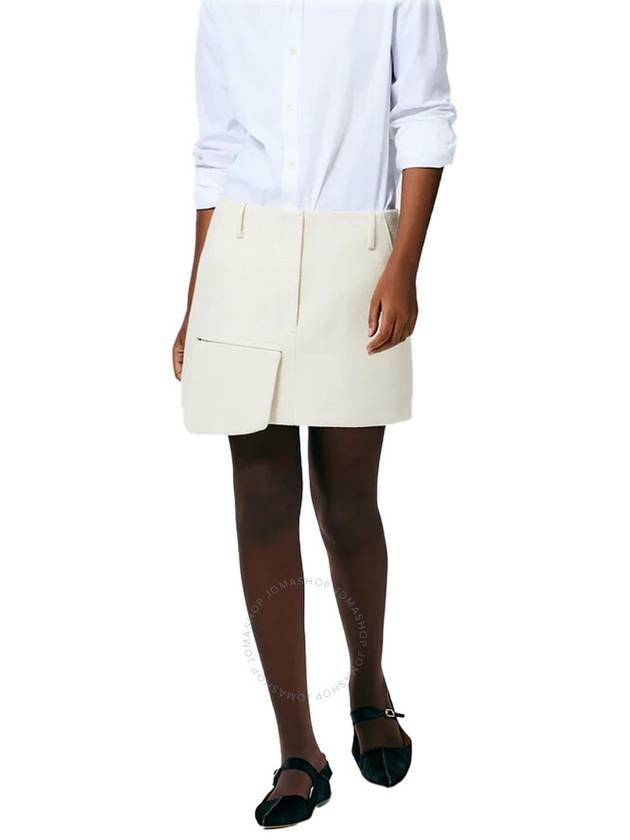 Tibi Ladies Ivory Boiled Wool Mini Skirt, Size 2 - TIBI - BALAAN 1