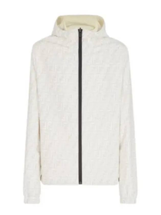 Men's Logo Pattern Reversible Windbreaker White - FENDI - BALAAN 2