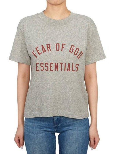 Logo Print Short Sleeve T Shirt Grey - FEAR OF GOD - BALAAN 2