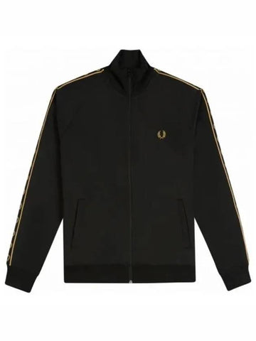 Fred Perry Essential Tape Track Jacket Black J4575 - FRED PERRY - BALAAN 1