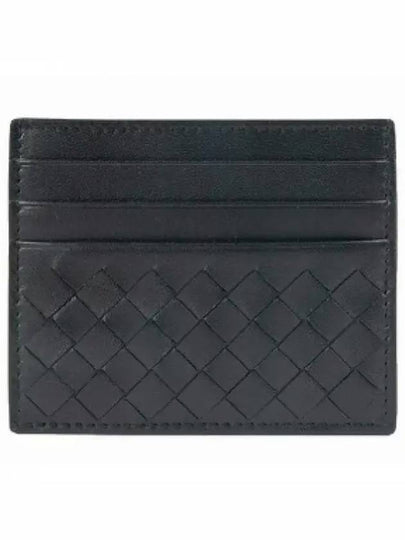 Intrecciato Weaving Card Wallet Black - BOTTEGA VENETA - BALAAN 2