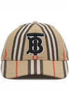 TB Monogram Stripe Cotton Ball Cap Beige - BURBERRY - BALAAN 2