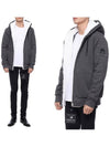 Classic Bunny Zip Up Hoodie White Lining Charcoal - MOOSE KNUCKLES - BALAAN 3