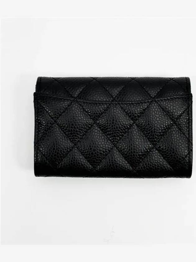 Classic Grained Calfskin Card Wallet Black - CHANEL - BALAAN 3