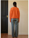 Women's Elated Wool Semi-Crop Knit Top Orange - MICANE - BALAAN 7