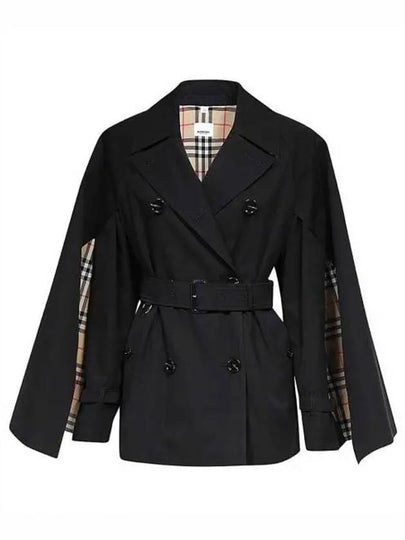 Tropical Gabardine Trench Jacket Black - BURBERRY - BALAAN 2