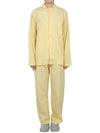 Poplin Pajamas Organic Cotton Straight Pants Lemonade - TEKLA - 10