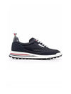 Heavy Athletic Mesh Tech Runner Low Top Sneakers Navy - THOM BROWNE - BALAAN 3