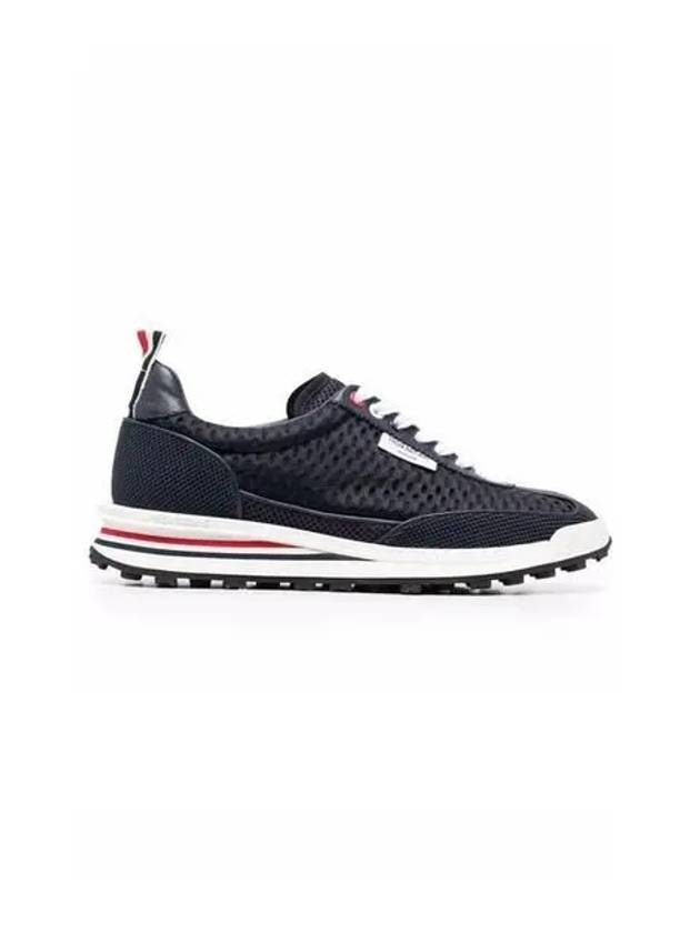 Heavy Athletic Mesh Tech Runner Low Top Sneakers Navy - THOM BROWNE - BALAAN 3