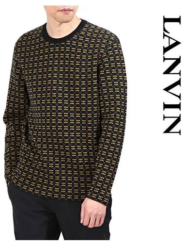 Geometric crew neck knit PO0029P16 1310 - LANVIN - BALAAN 1