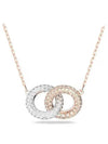 Dextera Interlocking Circle Pendant Necklace Rose Gold - SWAROVSKI - BALAAN 2