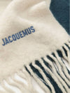 L'echarpe Moisson Embroidered Logo Alpaca Wool Muffler Navy - JACQUEMUS - BALAAN 9