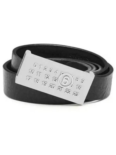 Numeric Signature Leather Belt Black - MAISON MARGIELA - BALAAN 2