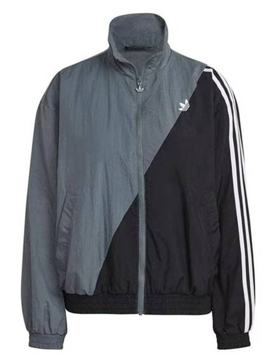 Adicolor Sliced Trefoil Zip-Up Jacket Blue Black - ADIDAS - BALAAN 1