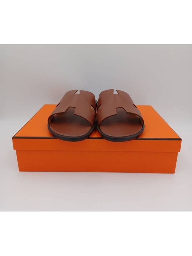 Izmir Leather Slippers Gold - HERMES - BALAAN 4