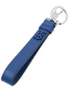 Monogram Motif Grainy Leather Keyring Rich Navy - BURBERRY - BALAAN 9