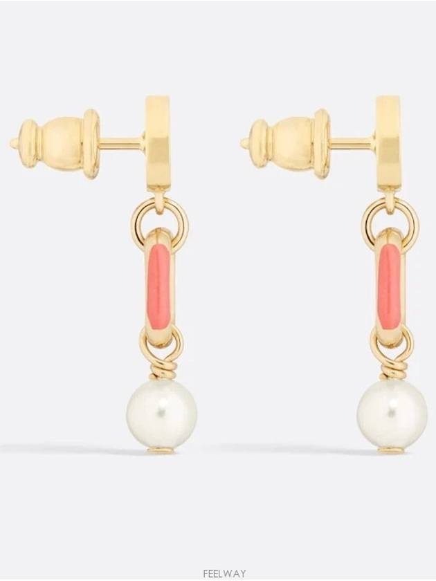 Dioriviera Petit CD Metal Earrings Pink Gold - DIOR - BALAAN 4