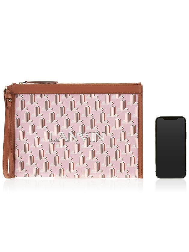 Logo Clutch Bag Pink - LANVIN - BALAAN 7