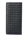 Intrecciato Continental Long Wallet Black - BOTTEGA VENETA - BALAAN.