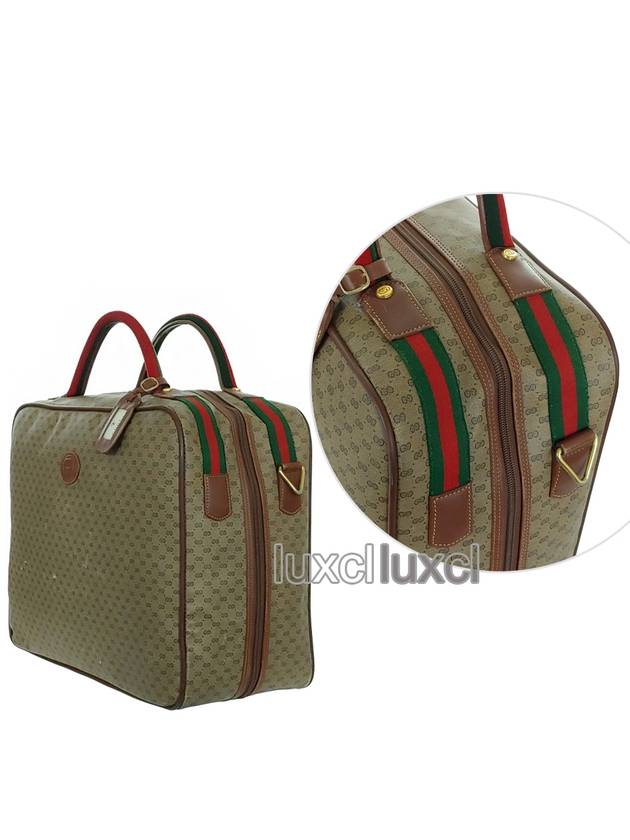 PVC Vintage Boston Bag GG Three Stripes Travel - GUCCI - BALAAN 4