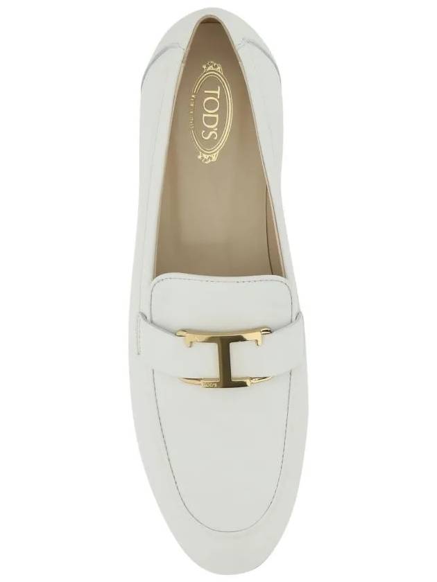 T Timeless Leather Loafers White - TOD'S - BALAAN 5