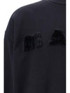 Fur Effect Logo Cotton Sweatshirt Black - MARNI - BALAAN 4