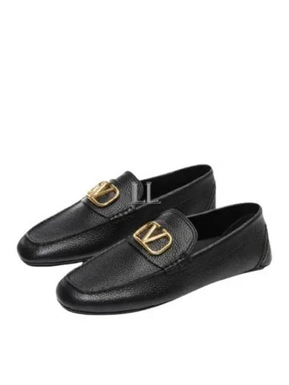 V Logo Driving Shoes Black - VALENTINO - BALAAN 2