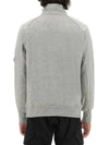 Diagonal Raised Fleece Half Zipped Sweatshirt Grey - CP COMPANY - BALAAN 4