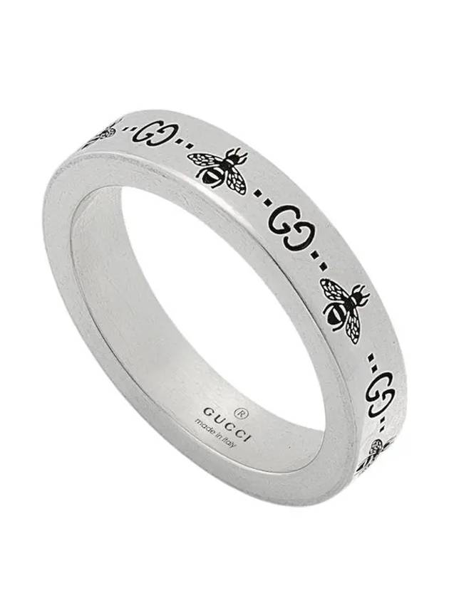 GG Bee Engraved Thin Ring Silver - GUCCI - BALAAN 2